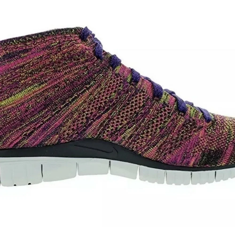 NIKE FLYKNIT Chukka Sneakerboot Mens size 11 US 45 EUR Green Pink Purple